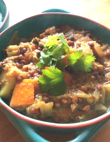 Rhubarb & Lentil Curry